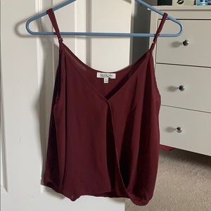 maroon loose top
